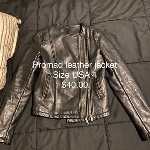 Black leather jacket